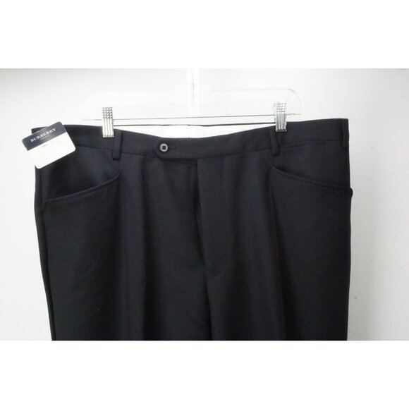 Burberry London Dark Blue Twill Wool Dress Pants Trousers 58 EU Brand NEW
